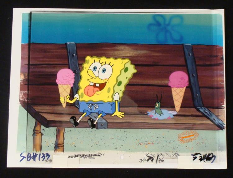 Spongebob Production Bonding Moment Original Cel Art: Normal 0 false false false MicrosoftInternetExplorer4 /* Style Definitions */ table.MsoNormalTable{mso-style-name:"Table Normal";mso-tstyle-rowband-size:0;mso-tstyle-colband-size:0;mso-style-noshow:ye