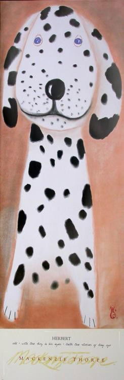 Mackenzie Thorpe 'HERBERT' Lithograph: Artist: Mackenzie ThorpeTitle: HerbertMedium: Lithograph on PaperOrientation: verticalImage Size: 12 x 36 inchesPaper Size: 12 x 36 inchesEdition Size: open: Biography * Internationally renowned artis