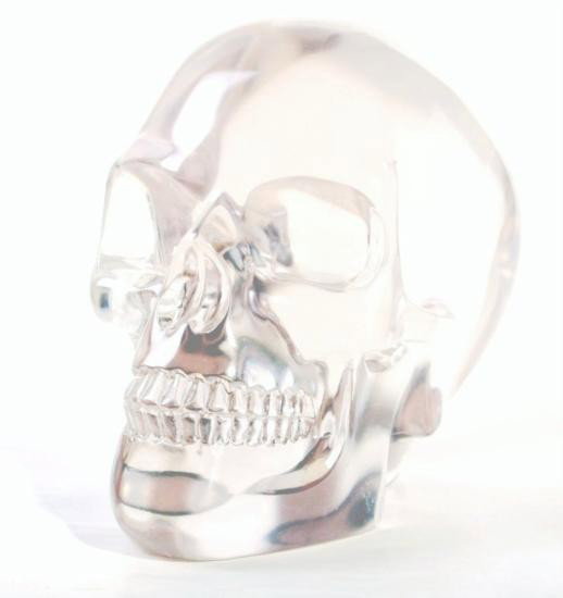 MWF1538 IMPRESSIVE CLEAR HUMAN SKULL SKELETON FIGURINE: MWF1538 IMPRESSIVE CLEAR HUMAN SKULL SKELETON FIGURINE Height: 5.3~