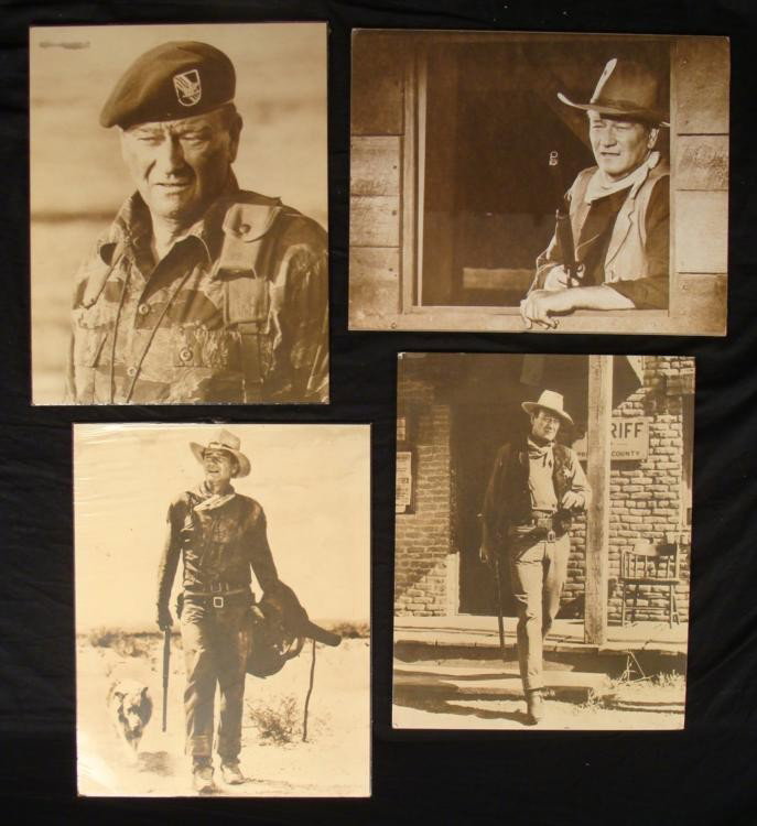 Four Vintage John Wayne 11x14 The Duke Photo Prints: One of the greatest actors to perform on screen over the last hundred years, in particular for his Western films is now yours with just a click of a button. Offered here are four vintage 11x14" 