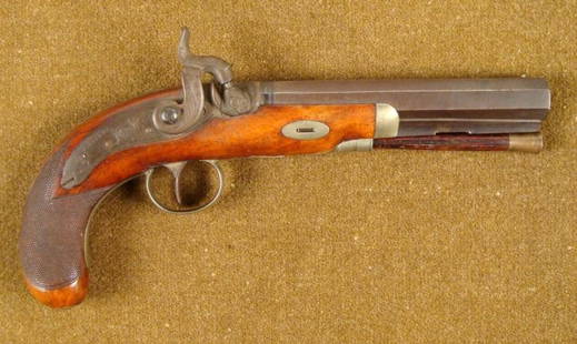 19TH CENTURY ENGLISH PERCUSSION PISTOL WESTLEY RICHARDS: OFFERED HERE IS A MID 19TH CENTURY ENGLISH PERCUSSION PISTOL BY WESTLEY RICHARDS. * * THIS A FINE CIRCA 1850'S PERCUSSION DUELING PISTOL BY WESTLEY RICHARDS. THE GUN WAS MANUFACTURED TO "HIS ROY