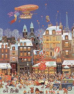 Overture D'un Cafe by Yamagata Signed Serigraph: Artist: Hiro Yamagata Title: Ouverture d'un Cafe Year: 1979 Medium: Original Serigraph Size: 25" by 31" Paper: Arches Cover No. of Colors: 85 Total Edition Size: 315 Artist's Proofs: 1-5/5 Printer's P