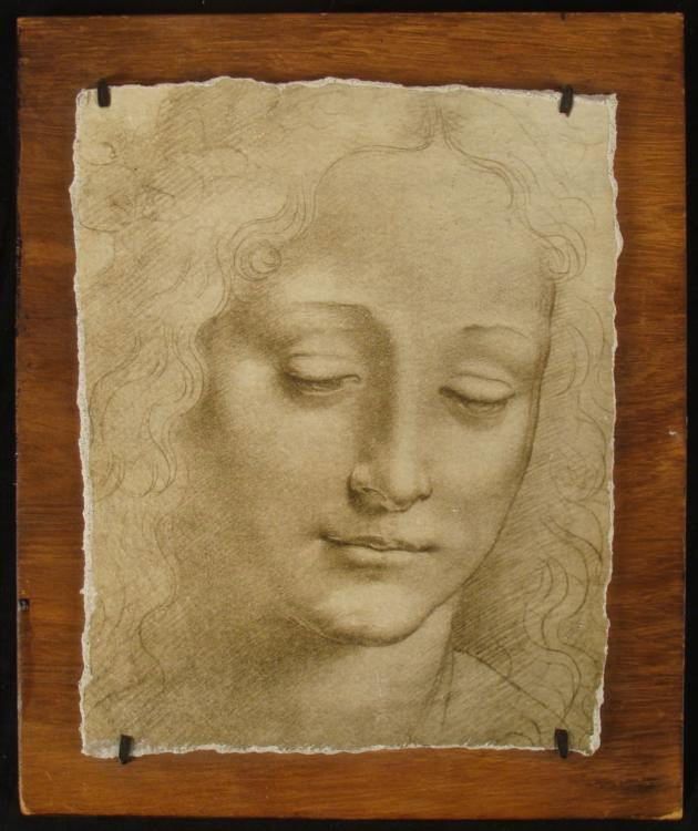 Affresco Italian Art Print Classical Figure -Italy: This is an Affresco art print made in Italy. The subject is a Classical Italian figure, with long flowing hair. * Medium: Affresco - made from disolving tints into a plaster solutionPresentation: Affi