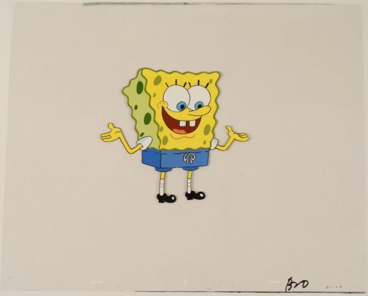 Originl SpongeBob Animation Production Cel Whadya Know?: This original hand-painted cel is from the Nickelodeon TV show SpongeBob Squarepants. The story takes place under the deep blue sea in Bikini Bottom, where SpongeBob resides.