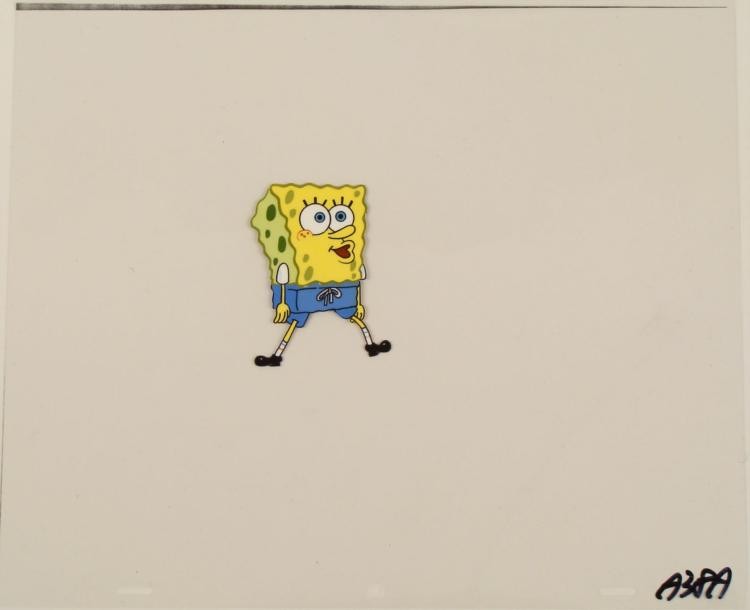 Original SpongeBob Animation Art Cel Ooohh!: This original animation cel is from the Nickelodeon TV show SpongeBob Squarepants. The story takes place under the deep blue sea in Bikini Bottom, where SpongeBob resides. SpongeB
