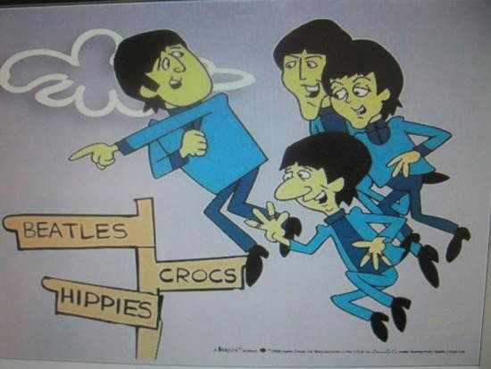 Beatles Cartoon Cell 1960's (Original cartoon cell): John, Paul George and Ringo Original Cartoon Cell. 1960'sOriginal cell from Beatles Cartoon that was made in the 1960's after the Beatles started their wrld domination of the Rock and Roll music w