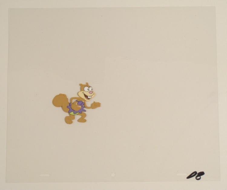 I'm Ready Original SpongeBob Cel Art Animation Anything: This original animation cel is from the Nickelodeon TV show SpongeBob Squarepants. The story takes place under the deep blue sea in Bikini Bottom, where SpongeBob resides. Sp