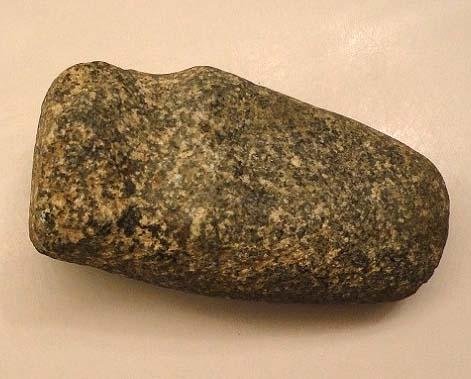 3 1/4" Groove Axe Speckled Granite Ohio Indian Artifact: Groove Axe * * Origin: Lima (Allen County) OhioComposition: Speckeled GraniteDimensions: 3 1/4 x 3/4 inches