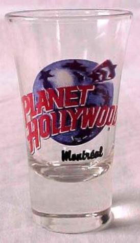 Planet Hollywood MONTREAL Shot Glass Case of 144 MIB: This is a case of 144 shot glasses from Planet Hollywood MONTREAL (Canada). They are in mint condition, and come in the original box. These shots are now rare, because the location is no longer open.