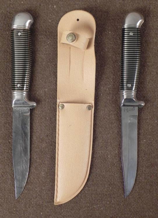 TWO IMPERIAL VINTAGE FIXED BLADE KNIVES