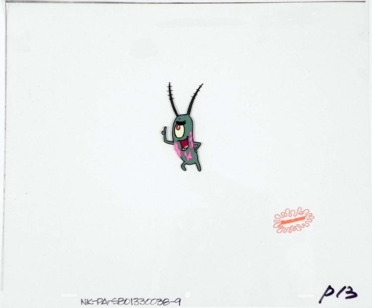 Spongebob Art Smater Than Me Cel Animation Original: }This original animation cel is from the Nickelodeon TV showSpongeBob Squarepants. The story takes place under the deep blue seain Bikini Bottom, where SpongeBob resides. Spo