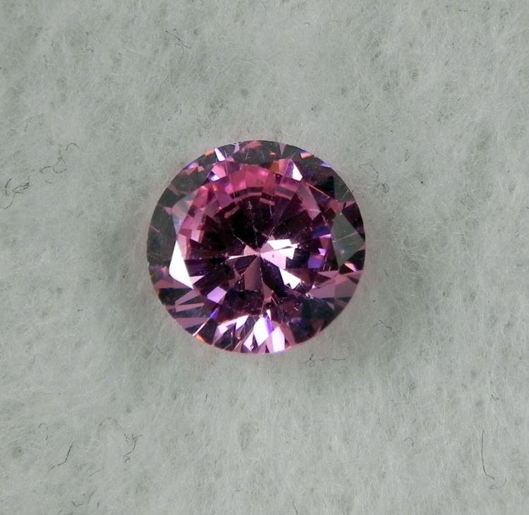 6.0 ct Natural Zircon Gemstone Round Shaped Pink: Gemstone: Natural ZirconStyle: Round Color: PinkCarat weight: 6.0Condition: Very high quality, with excellent cutting, clarity, and luster