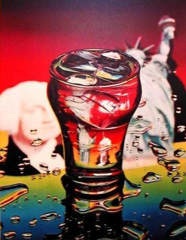 Schonzeit YANKEE FLAME Signed Numbered Collotype Art: Offered is a very representative work from well-known and well-respected Photorealist painter Ben Schonzeit: Title "Yankee Flame" America: the Third Century Portfolio 1976 Collotype 12½ × 27