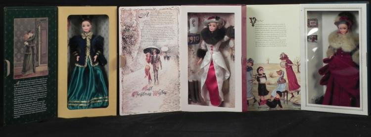 3 Hallmark Barbies -Victorian Elegance Holiday Memories: This lot will win your sweetheart over. Offered here are three Hallmark Special Edition Barbie dolls. You will receive: * Yuletide Romance - As the year draws to an end and the winter's ch