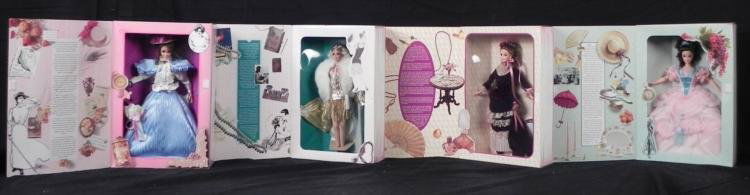 4 Great Era Barbie Collection Victorian, Gibson Girl: Travel through time with Barbie! This enchanting series takes you on an exciting journey to famous epochs from yesteryear. Each numbered volume presents an exquisitely created Barbie doll