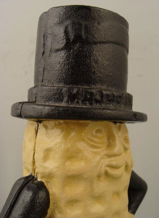 Mr. Mister Peanut Cast Iron Planters Figurine Bank Lot 390088