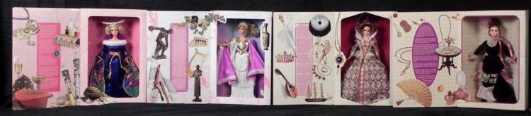 4 Great Era Barbies- Grecian Goddess Queen Elizabeth: Travel through time with Barbie! This enchanting series takes you on an exciting journey to famous epochs from yesteryear. Each numbered volume presents an exquisitely created Barbie doll 