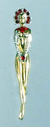 Erte Alphabet Pin Original Circle Gallery Letter I: Letter from the Erte Alphabet Letter: IArtist: ErteEdition: Original Circle Gallery Release -not a recastMedium: Sterling, Vermeil, Swarovski Crystal Size: Approximately 1" x 1 1/2"Condition: Excellen