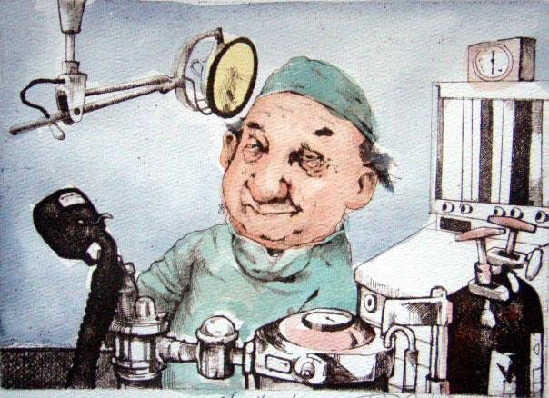 Charles Bragg Signed Medical Art Print Anesthesiologist: This humorous doctor print portrays an Anesthesiologist, who looks like he's been treating himself. * Artist: Charles BraggTitle: "Anesthesiologist"Signature: Signed by the artist in pencilEdition: Li