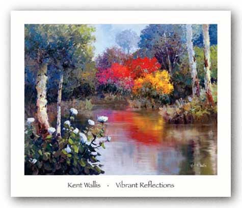 Kent Wallis Art Print Vibrant Reflections: Artist: Kent Wallis Title: Vibrant ReflectionsMedium: Lithograph on paper * Size of paper: 32" x 27" Publisher: Leslie LevyDate: 2003Condition: Excellent