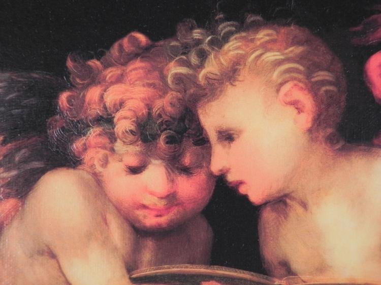 Angeli Florentino Angel Babies Print On Canvas Art - 2