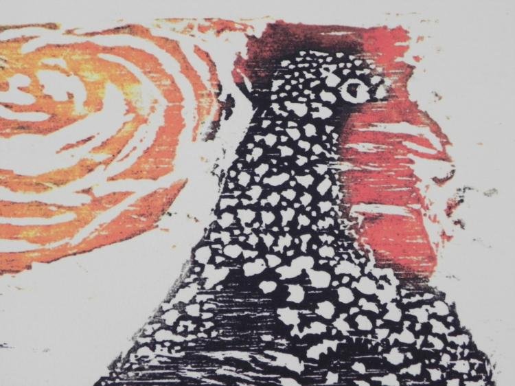 Betty Snyder Rees Rooster Original Signed Numberd Print - 2