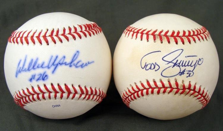 Willie Upshaw and Todd Stottlemyre Signed Baseballs: **Willie Upshaw was drafted by the New York Yankees in the 5th round of the 1975 Major League Draft. Following the 1977 season, he was selected by the expansion Toronto Blue Jays in the rule 5 Draft. 