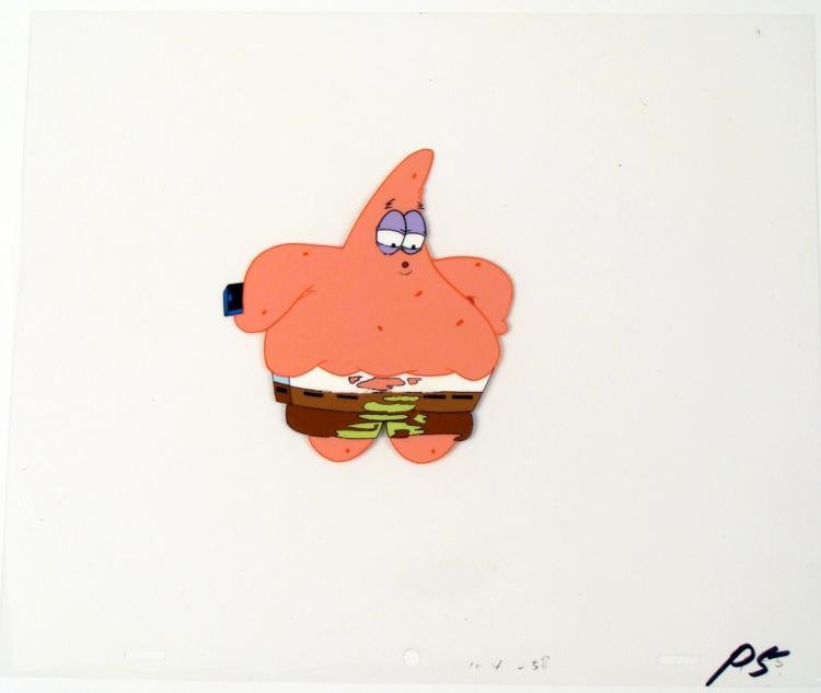 Cel Art Original Ripped Pants Animation Spongebob: This original animation cel is from the Nickelodeon TV show SpongeBob Squarepants. The story takes place under the deep blue sea in Bikini Bottom, where SpongeBob resides. Sp