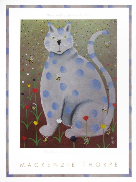 Mackenzie Thorpe 'OWEN W/A BEE ON HIS NOSE' Lithograph: Artist: Mackenzie ThorpeTitle: Owen with a Bee on His NoseMedium: Lithograph on PaperOrientation: verticalImage Size: 21.25 x 29.25 inchesPaper Size: 24 x 32 inchesEdition Size: open: Biography * Inte