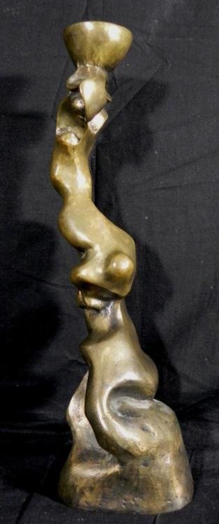 Bruno Fach Original Sculpture Abstract Bronze: This abstract bronze has a Cubist, rising form. * Artist: Bruno Fach Signature: Signed on the backEdition: 3/6Year: 1979Dimensions: 16 x 5 x 3 1/2 inchesCondition: Excellent * *