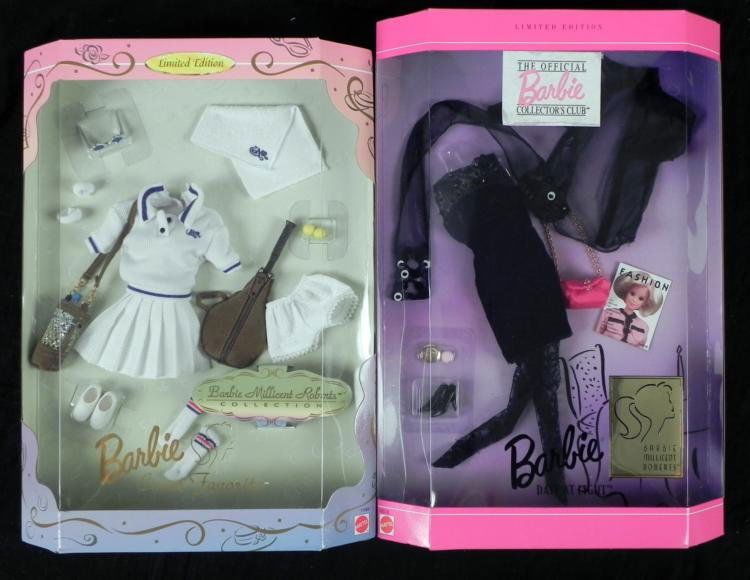 2 Barbie Outfits Court Favorite Date At Eight MIB: 2 Barbie outfits from the Barbie Millicent Roberts Collection * Included outfits:Court Favorite * Date at Eight * Detail: Mint in box * Limited Edition series