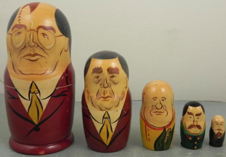 5 Pc Russian Leaders Nesting Doll Set LeninGorbachev Feb 02, 2013