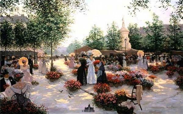 Christa Kieffer - April in Paris Lithograph: Artist: Christa Kieffer * Title: April in Paris * Medium: Lithograph * Edition Size: 1250 * : First edition, Signed & numbered ed. 1250, Somerset House 1999 *