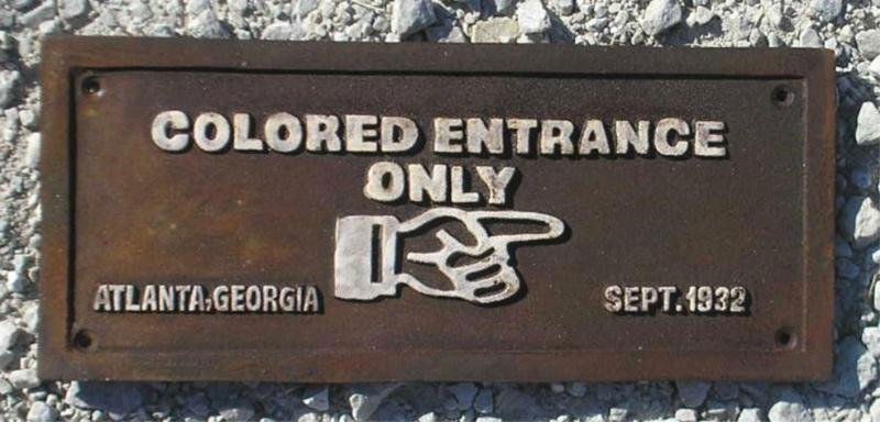 Colored Entrance Only Black Americana Cast Iron: Colored Entrance Only Black Americana Cast Iron Segregation Sign, measures 10 1/2 " X 4 1/2 "