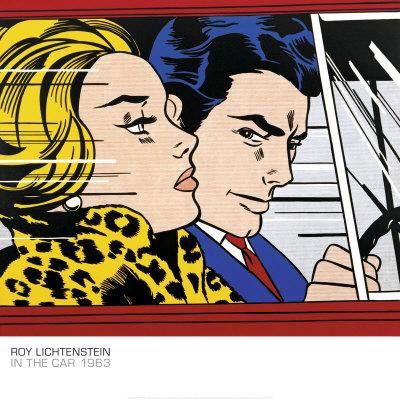 In the Car 1963 Roy Lichtenstein Art Print: Artist: Roy LichtensteinTitle: In the CarMedium: PrintDate: 1963Size: 27 1/2" x 27 1/2"Condition: ExcellentBiography * Roy Lichtenstein (1923 –1997) was an American * pop artist. During the 1960s, h