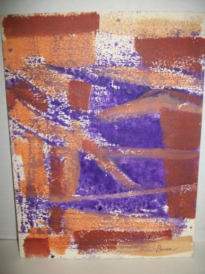 Modern Abstract Signed - Peter Busa: Modern Abstract. Gouache on Paper. Size: 13 x 10. Signed: "Busa" (lower Right). Colors Remain Vibrant. Art was acquired without history or documentation. Art remains in excellent condition. Painting n