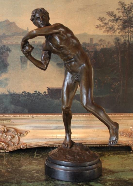 Nude Male Olympian Bronze Sculpture Apr 27, 2013 Universal Live in IL