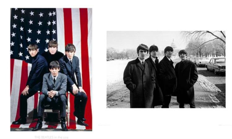 2 Beatles in US Photo Prints White House, American Flag: 2 Beatles in the U.S. Photo Prints * * * Artist: AnonymousTitle: The Beatles: White HouseMedium: Print on paperPaper size: 23 1/2 x 31 1/2 inches * * * Artist: AnonymousTitle: The Beatles: USAMedium: 