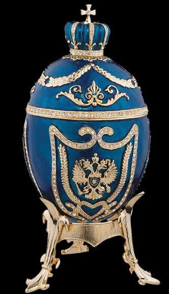 Faberge Inspired Constance Czarina Maria Egg: Faberge Inspired Constance Czarina Maria Egg. Fashioned more than a century ago by Faberge, jeweler to Russian Czarina Maria. This faberge inspired piece boast the same intricate metalwork, lo