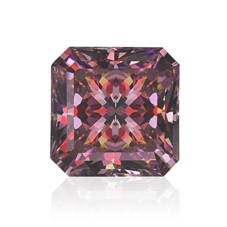 Bianco 2 Carat Pink Asscher Cut Diamond: Bianco 2 Carat Pink Asscher Cut Diamond. bianco is the mark for high quality crystallographically isometric gems that correlate, in some ways to Moissanite. An extremely rare gem, discovered i
