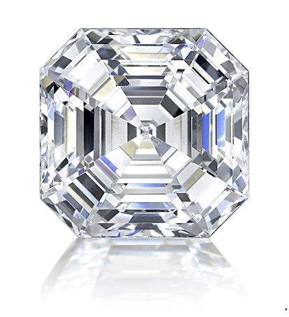 Bianco 5 Carat Asscher Cut Diamond: Bianco 5 Carat Asscher Cut Diamond. bianco is the mark for high quality crystallographically isometric gems that correlate, in some ways to Moissanite. An extremely rare gem, discovered in met