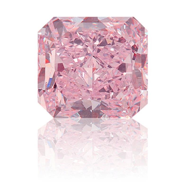 Bianco 1 Carat Pink Radiant Cut Diamond: Bianco 1 Carat Pink Radiant Cut Diamond. bianco is the mark for high quality crystallographically isometric gems that correlate, in some ways to Moissanite. An extremely rare gem, discovered i