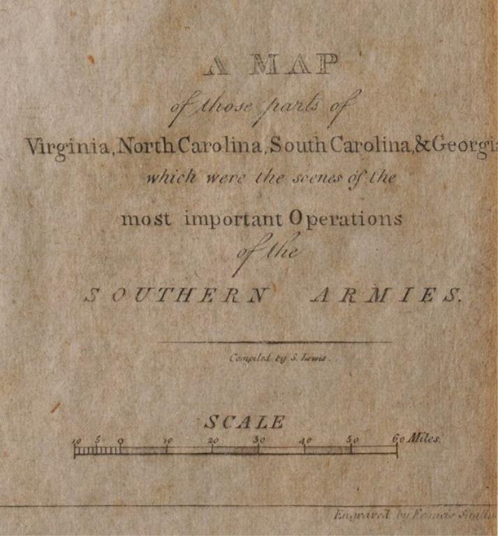 Revolutionary War Map of the Southeast US - 6