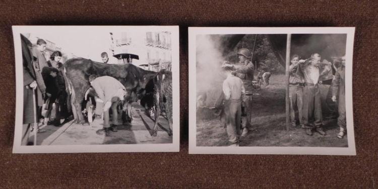 1945 GERMANY PHOTOGRAPH WAR TIME WAITING FOR MILK