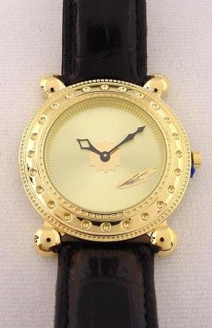 Handsome Art Deco Erte Design Mens Watch: This handsome man's watch - created under license from an original watch design by Erté, the "Daddy of Deco" - is offered for sale here for the first time ANYWHERE:Erté's distinctive signatu
