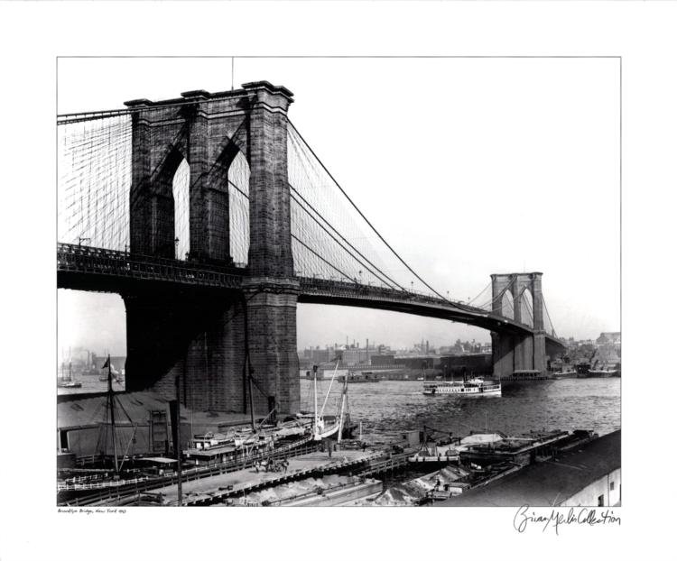 Brian Merlis Brooklyn Bridge New York 1910 Giclee (1 of 1)
