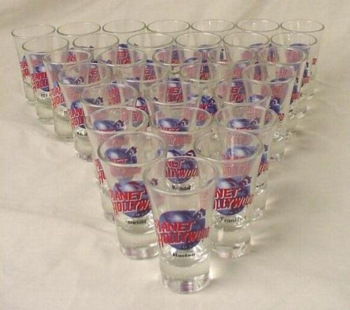 30 Diff Planet Hollywood Orig Shot Glass New Orleans: This is a super lot of 30 RARE shot glasses from Planet Hollywood! * All are from closed locations and in the old original style * They are in mint, never used condition * Each 3½ inch tall fla