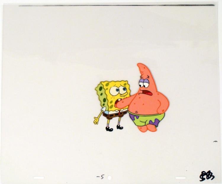 Original Cel Animation But Why Spongebob Art: This original animation cel is from the Nickelodeon TV show SpongeBob Squarepants. The story takes place under the deep blue sea in Bikini Bottom, where SpongeBob resides. Sp