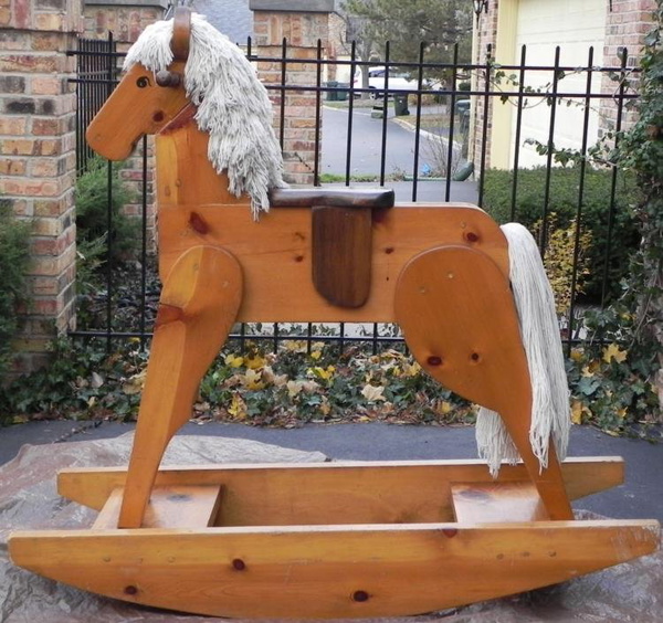 Large Wooden Rocking Horse Adult Size Hand Made