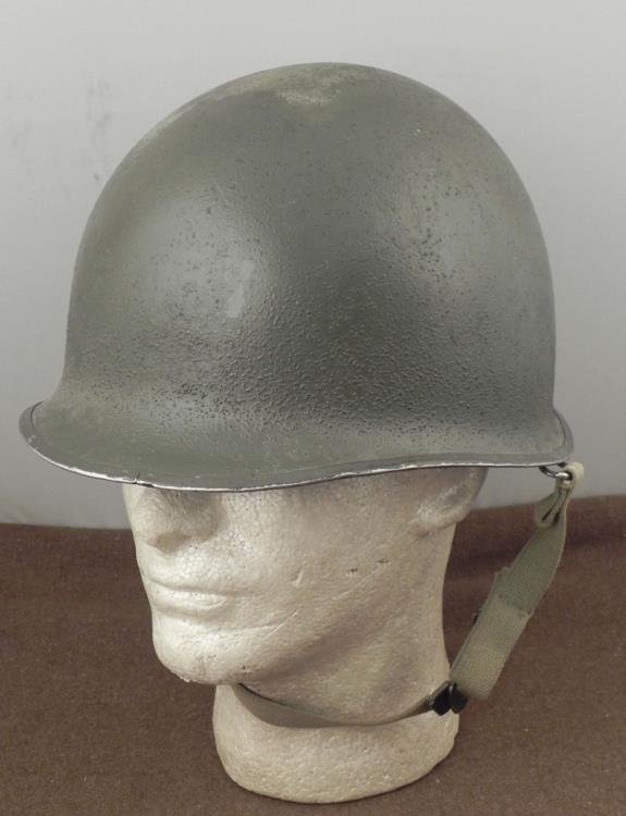 KOREAN WAR U.S. M1 HELMET & LINER-CAPAK/WESTINGHOUSE: KOREAN WAR U.S. M1 HELMET & LINER-CAPAK/WESTINGHOUSE-COMPLETE * * SAND TEXTURE-CLAW ENDED CHINSTRAP--LINER MARKED "CAPAC-W-51"--GREAT HELMET-GREAT CONDITION *